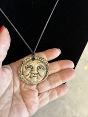 Handmade Ceramic Sun Necklace