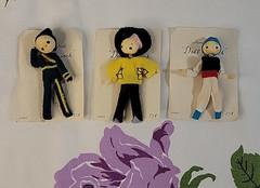 Hand Made «Doll Brooches» Set Of 3 from Japan