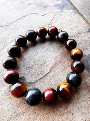 Jay King DTR 925 Sterling Silver Tigers Eye Beaded Necklace & Bracelet Set