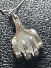 Gothic Silverware seaglass marble necklace keep calm carry on hooked dark side