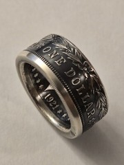 Morgan Silver Dollar Coin Ring .900 Coin Silver You Pick Sz. 8-13 Biker Ring