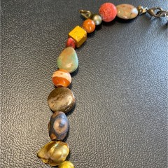 Artisan Chunky Multi Gemstone Beaded Statement Necklace Mixed Stone OOAK Boho