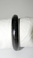 Ebony Wood Bangle Bracelet vintage Handmade Tanzania 193 mm Dia 14 mm width #12