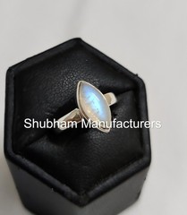 Rainbow Moonstone 925 Silver Handmade Gemstone Ring statement Jewelry 5 -14 US