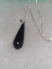 Handmade Blue Goldstone Sterling Silver Necklace 24”
