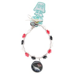 HOTI White Hemp BBJ Viva Las Vegas Charm Swarovski Crystal Butterflies Bracelet