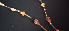 Brown Polish Brown Jasper Pendant Beaded Necklace
