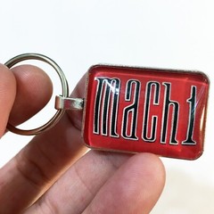 Vintage Ford Mustang Mach 1 Emblem Badge Logo Photo 1″ X 1.25″ Keychain