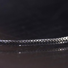 9.75” 1mm, vintage Italian sterling silver 925 box chain anklet bracelet