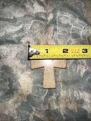 Vintage Estate Natural Stone Cross, Healing Energy 2.25 Inches Tall X 1.8 Wide