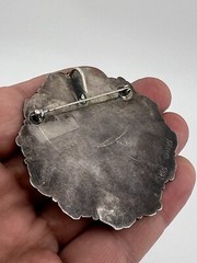 Vintage Sterling Silver 925 Pearl Large Pin Pendant