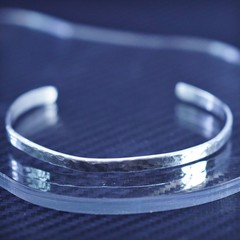 7.75”, southwestern sterling silver 925 hammered stackable cuff, bracelet