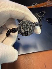 Greka Piedra De Muerte, Obsidian Beaded Bracelet, Aztec, Mexican Stone Death #20