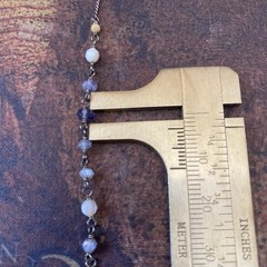 Chan Luu 17.5” Beaded Necklace Multi Stone Bronze Tone Boho Fashion Jewelry