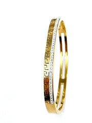 18k Gold Geometric Bracelet Gold Handmade 58 Diamonds