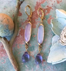 SUNDANCE CHARM ARTISAN JEWELRY EARRINGS OPALITE GOLD PLATED