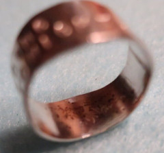 «Stars are Hiding Tonight» Sterling Ring; Size 8; Made in USA by Peggy Johnson