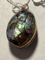 Paua Shell Oval Pendant – 2 Inches Long