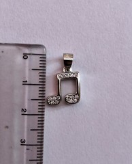 925 Sterling Silver MUSICAL NOTE Pendant with Cz, Small Minimal Jewelry #3