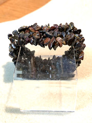 SALE*NEW ITEM- HANDCRAFTED MULTI-STRAND RED TIGER-EYE WOVEN CUFF BRACELET
