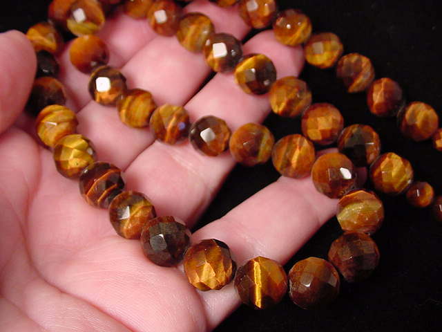 (v315) Red tiger eye Africa Beads GEM bead Necklace JEWELRY beaded faceted