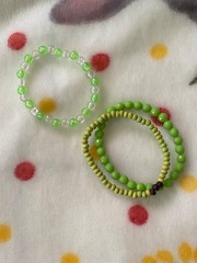 It’s lime handmade bracelets made with love