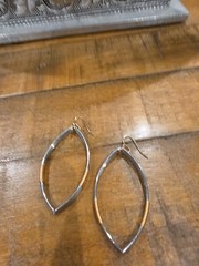 HANDMADE Spunky Soul Silver with Gold Wire Dangle Earrings
