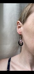 5 Pairs Womens Earrings Silver Multicolor Multishape Beaded Dangle Hoop Lobe