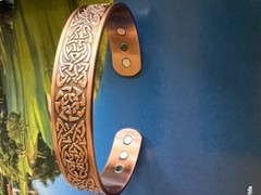 Men’s 8 Inch Solid Copper Magnetic Cuff Bracelet CBM340- 5/8 of an inch wide.