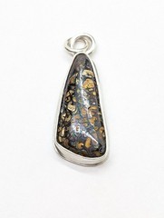 Australian Boulder Opal Artisan Hand Made Sterling Silver Pendant .A24c