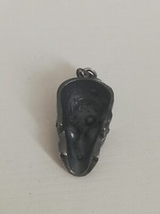 .925 Solid Silver Skull Biker Pendant Leather Chain New.