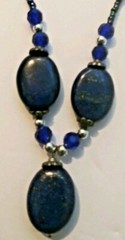 Women 10 inches genuine Blue Lapis Stone Beaded Necklace any Occasion with Clasp