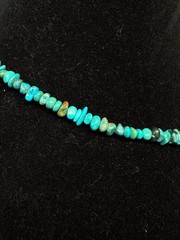 Sterling Turquoise Chip Necklace “Purity” Plate 13.5”