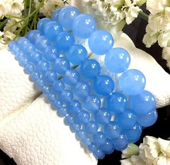Blue Jade Stretchy Bracelet Healing Gemstone 4mm 6mm 8mm10mm12mm