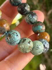 Hubei Turquoise Bead Bracelet Natural Crystal Gemstone 10mm
