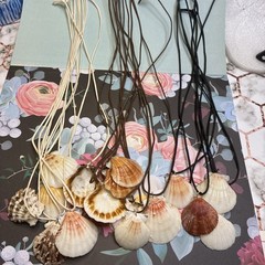 Natural scallop shell pendent fun!
