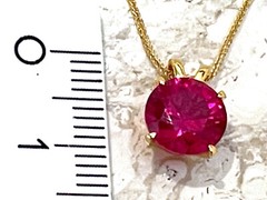 Ruby Jewelry Fine Jewelry Ruby Necklace Yellow Gold Solid 18k Gold Solitaire