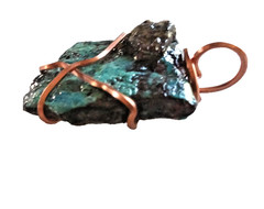 Chrysocolla & Copper Pendant Mohave County Kingman, AZ Rough Find!