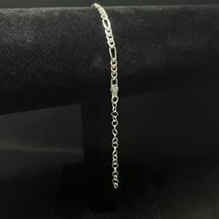 Tobillera De Plata 925 Con Diseño Fígaro, 925 Silver Anklet – 9 Inch