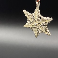 Handmade Earrings Snowflake Christmas Holiday 2.5″ Total Long