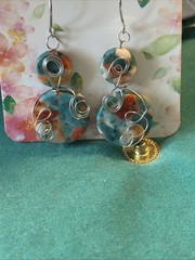 Woman’s Hand Crafted Sterling Silver And Genuine Oyster Shell 1 3/4 Inch