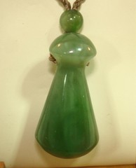 17MM 100% NATURAL NEPHRITE JADE HAWAIIAN POHAKU KU’I ‘AI POI POUNDER NECKLACE #1