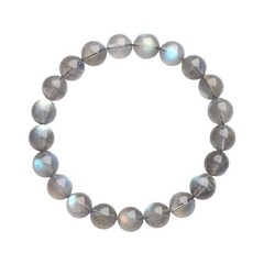 Handmade Natural Moonstone Stone Bracelet 7+mm Ice Blue Crystal Stretch Bracelet