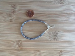 New! Iolite & Sterling Silver Handmade Bracelet 7 1/4 to 8 in. – B746