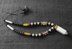 Men’s Bone Point Pendant Necklace Tribal Mens Jewelry Handmade 28″ Gift