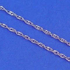 18”, 2mm, Sterling silver handmade necklace, 925 twisted curb link chain
