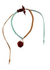 Woven Vajra Knot Bracelet Natural Red Agate Sunflower Waterproof Cord Adjustable