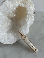 Wire Wrapped Crystal Stone Pendant