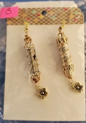Earrings Pierced Dangle Handmade ‘Paper Beads’ Approx 3-4 Inches