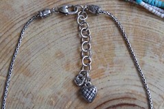 Brighton~Silver Multi HEARTS Slider Necklace 17-19″